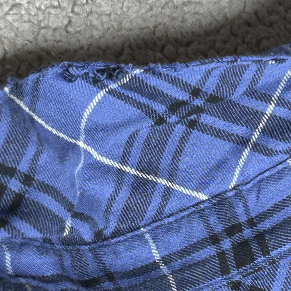 J Jill Shirt Womens Medium Tall Blue Plaid Button Front Tunic 100% Cotton - Picture 14 of 14